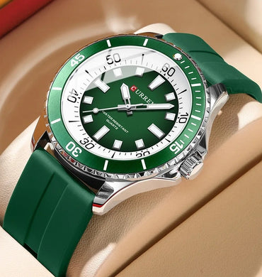 CURREN 8448 Men's Rubber Straps Watch