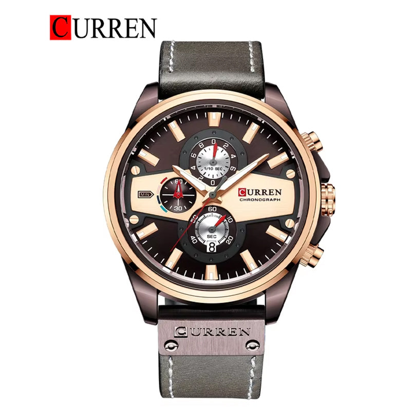 CURREN 8394 Men's Leather Straps Watch