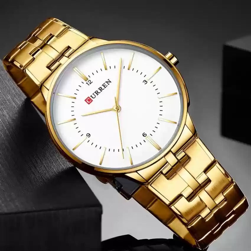 CURREN Couples Stainless Steel Watch