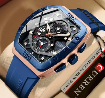 CURREN 8443 Men's Rubber Straps Watch