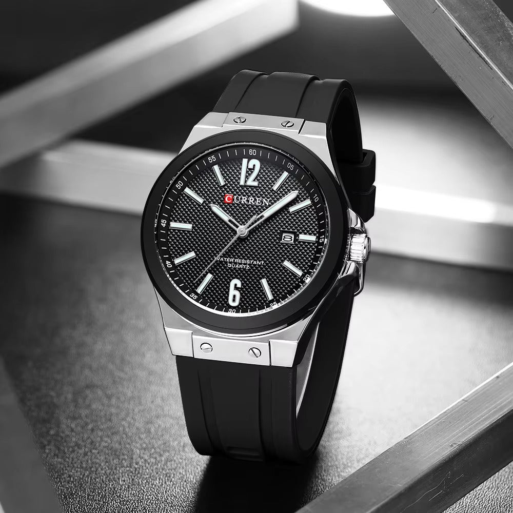 CURREN 8467 Men's Rubber Straps Watch