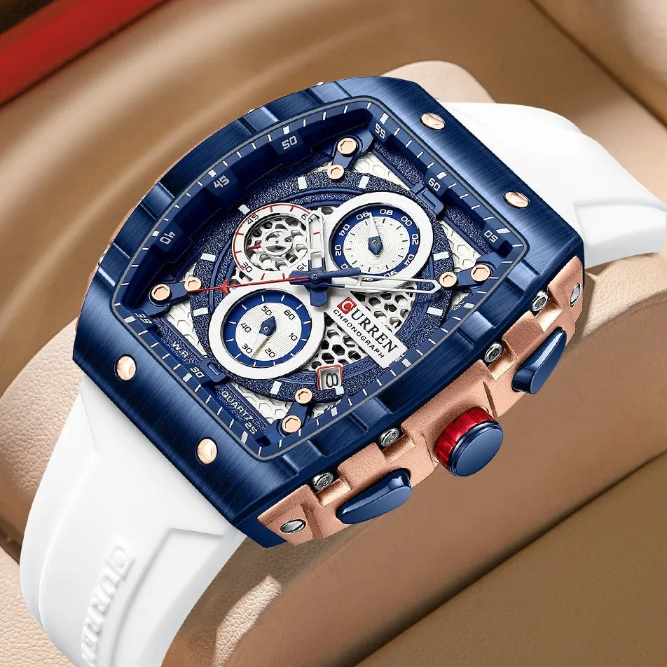 CURREN 8442 Men's Rubber Straps Watch