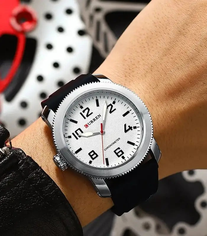CURREN 8454 Men's Rubber Straps Watch
