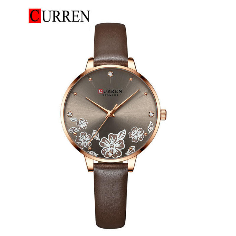 CURREN 9068 Women's Leather Straps Watch