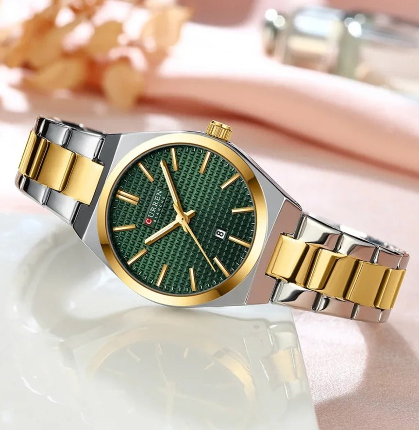 CURREN Couples Stainless Steel Watch