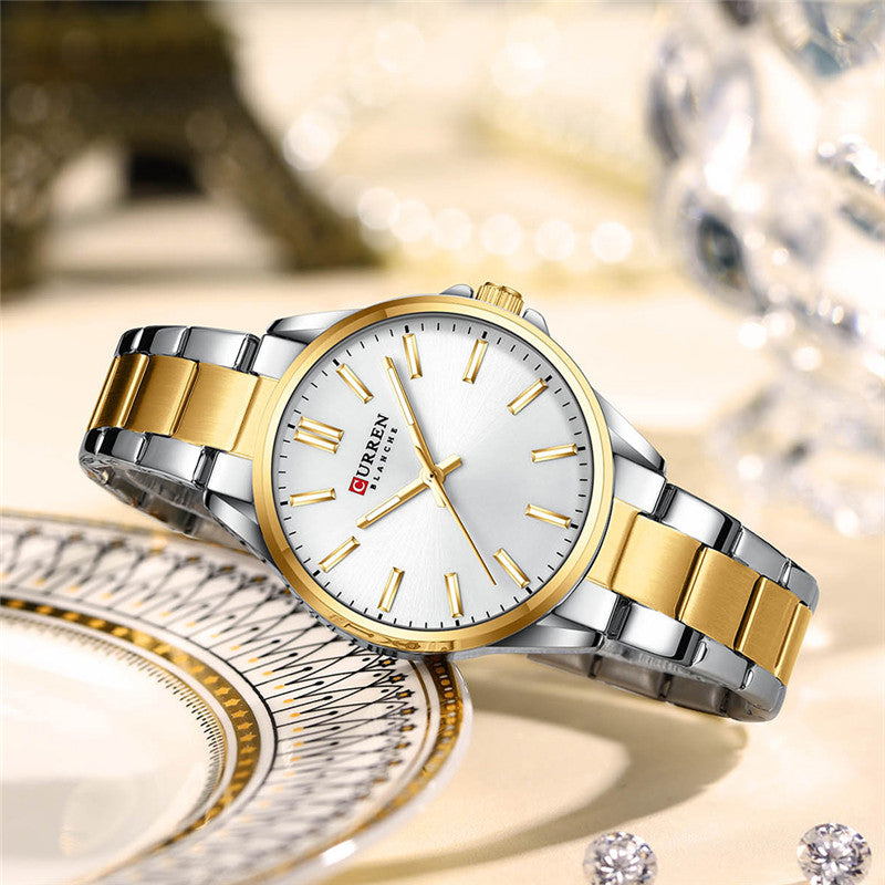 CURREN Couples Stainless Steel Watch