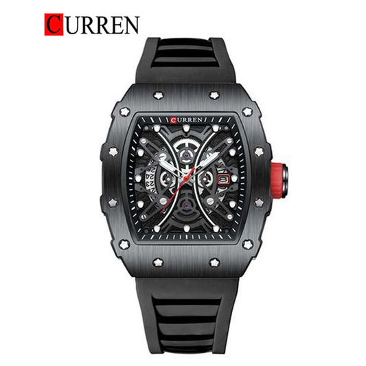 CURREN 8438 Men's Rubber Straps Watch