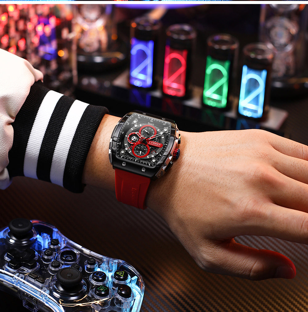 CURREN 8442 Men's Rubber Straps Watch