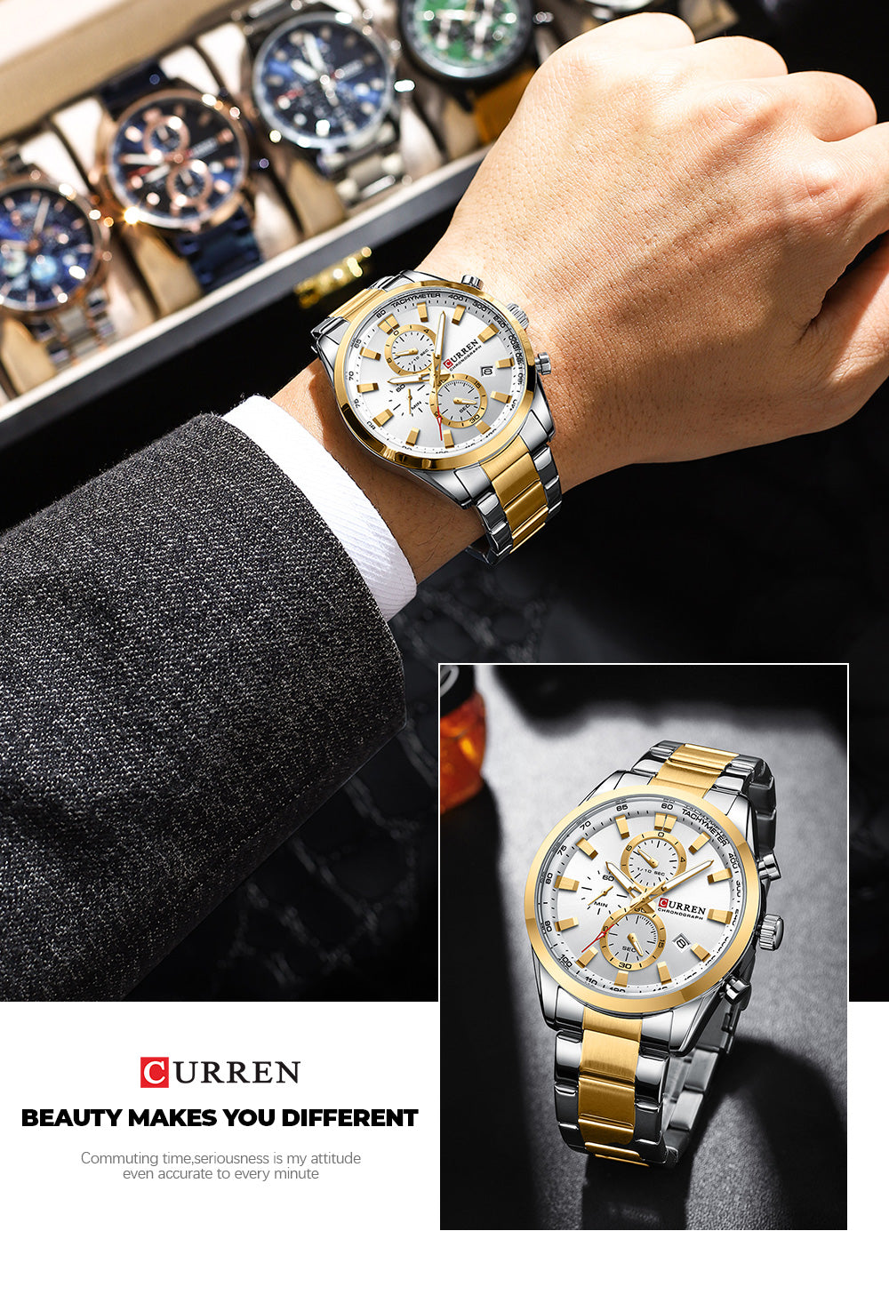 CURREN 8445 Men's Chronograph Watch