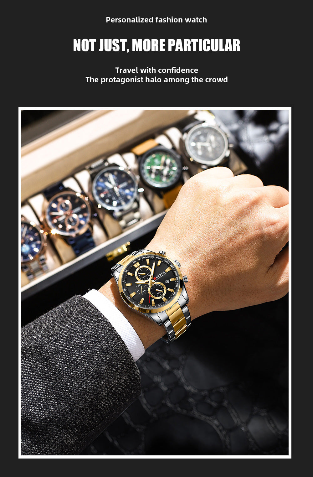 CURREN 8445 Men's Chronograph Watch