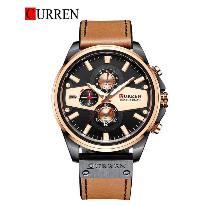 CURREN 8394 Men's Leather Straps Watch