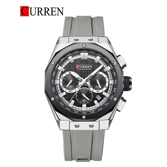 CURREN 8464 Men's Rubber Straps Watch