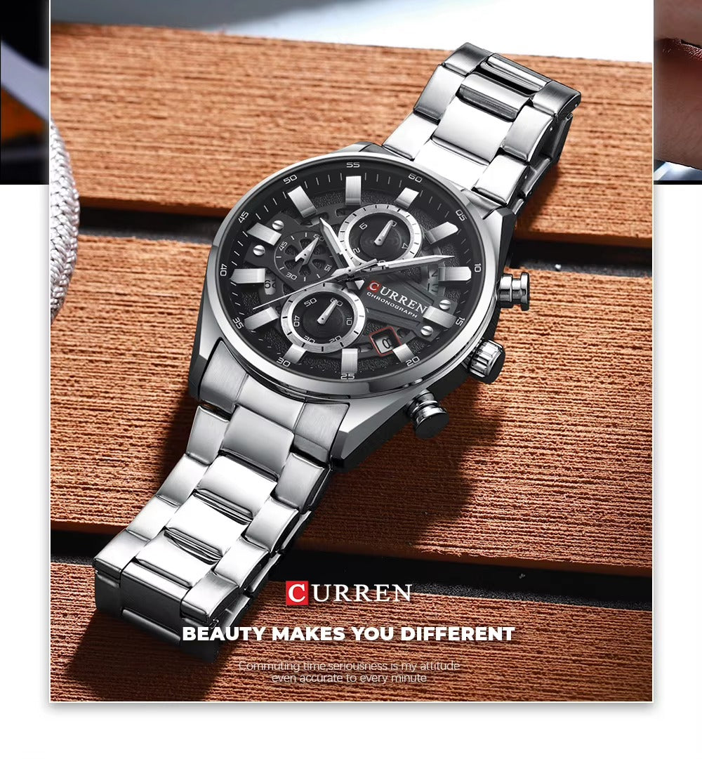 CURREN 8495 Men's Stainless Steel Watch