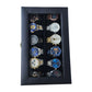 CURREN Original Brand Black PU Leather Display Collection Storage 12 Grids Watch Box