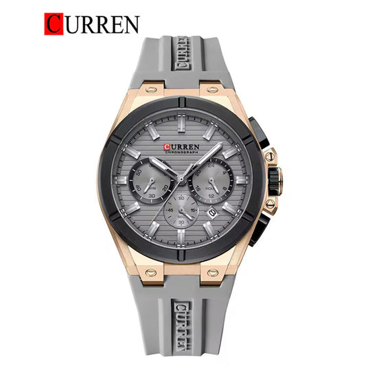 CURREN 8487 Men's Rubber Straps Watch