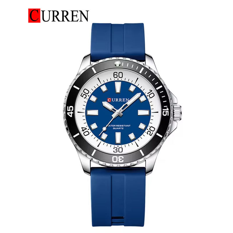 CURREN 8448 Men's Rubber Straps Watch