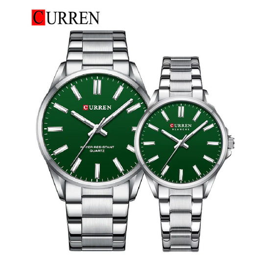 CURREN Couples Stainless Steel Watch
