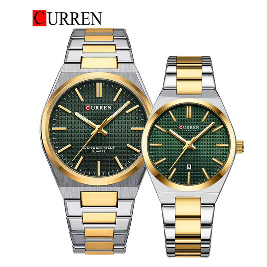 CURREN Couples Stainless Steel Watch