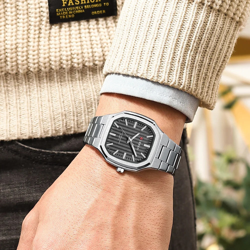 CURREN 8458 Men's Stainless Steel Watch