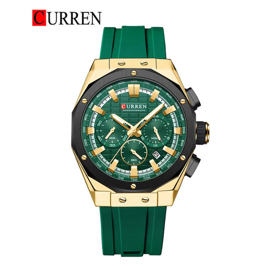 CURREN 8464 Men's Rubber Straps Watch