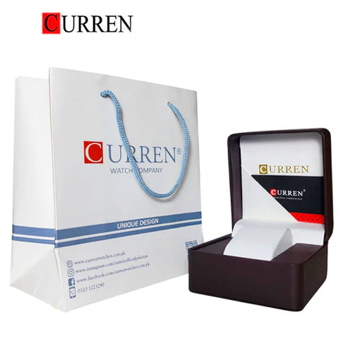 CURREN Original Brand Watch Gift Box & With Carry Bag (Size: 102mm - 110mm - 72mm)