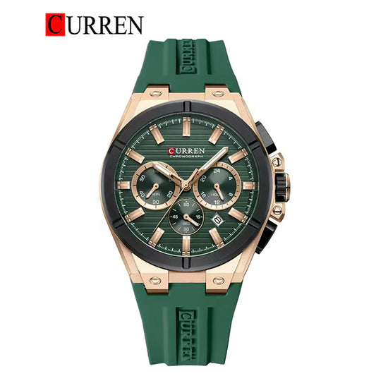 CURREN 8487 Men's Rubber Straps Watch