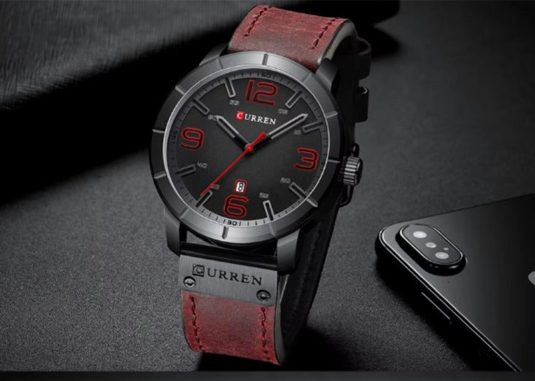 CURREN 8327 Men's Leather Straps Watch