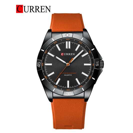 CURREN 8449 Men's Rubber Straps Watch