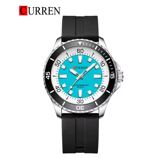 CURREN 8448 Men's Rubber Straps Watch