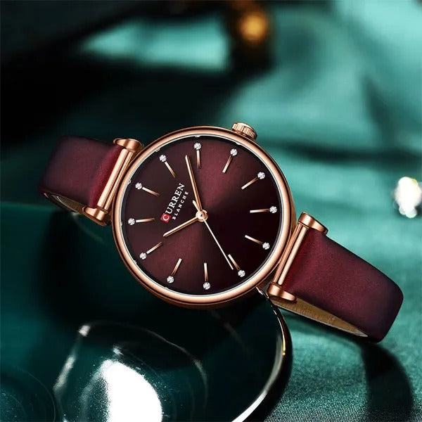 CURREN 9081 Women's Leather Straps Watch