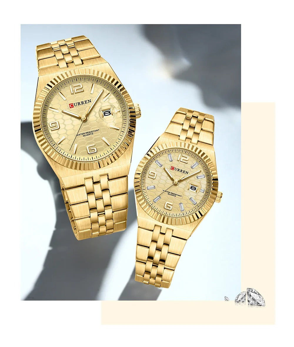 CURREN New Arrival Couples Stainless Steel Watch