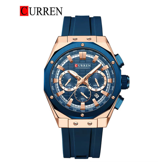 CURREN 8464 Men's Rubber Straps Watch