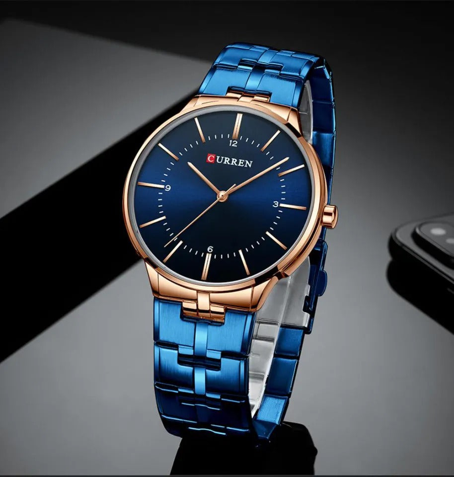 CURREN Couples Stainless Steel Watch