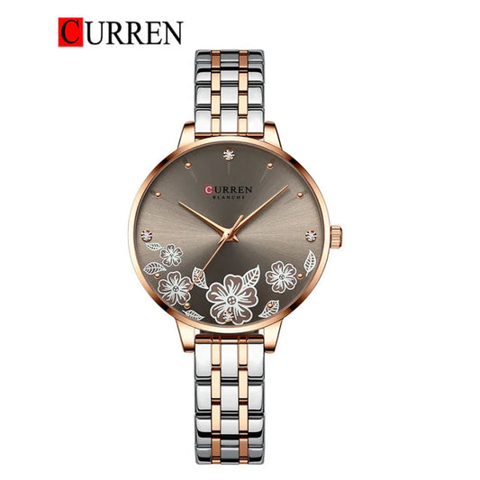 CURREN Original Brand Stainless Steel Band Wrist Watch For Women With Brand (Box & Bag)-9068