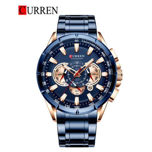 CURREN 8363 Men's Chronograph Steel Watch