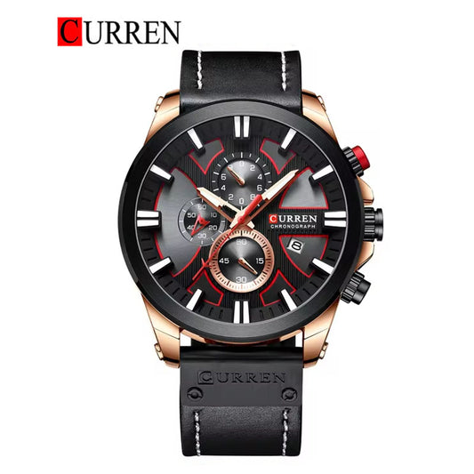 CURREN 8346 Men's Leather Straps Watch