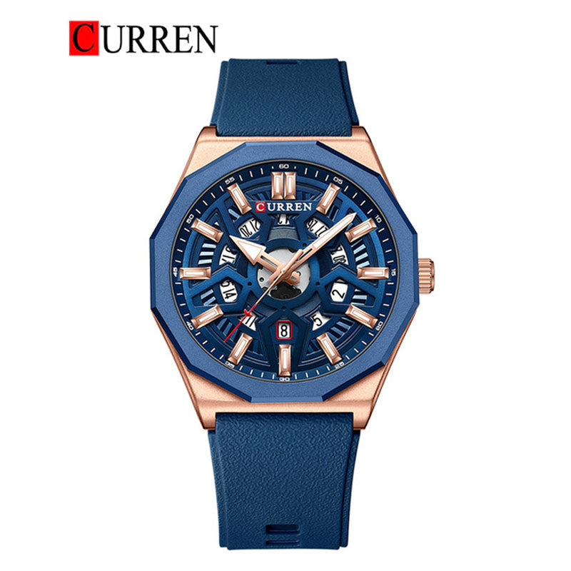 CURREN 8437 Men's Rubber Straps Watch