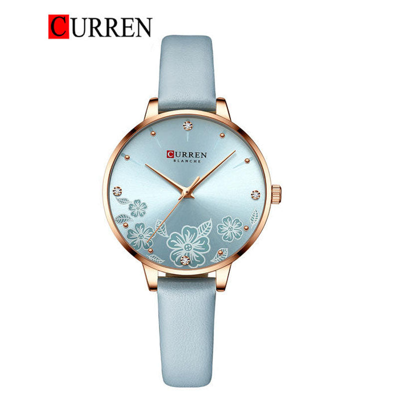 CURREN Original Brand Leather Straps Wrist Watch For Women With Brand (Box & Bag)-9068