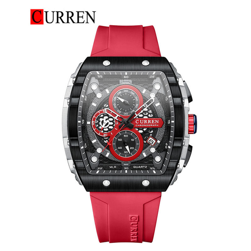 CURREN 8442 Men's Rubber Straps Watch