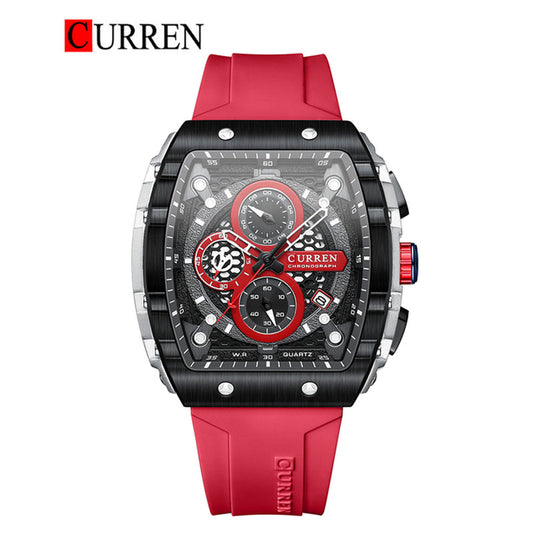 CURREN 8442 Men's Rubber Straps Watch