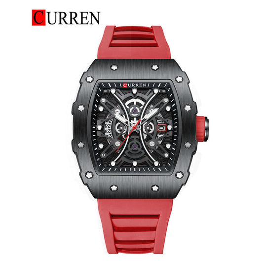 CURREN 8438 Men's Rubber Straps Watch