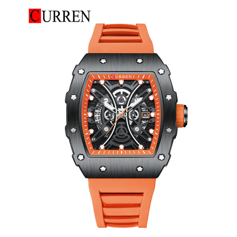 CURREN 8438 Men's Rubber Straps Watch