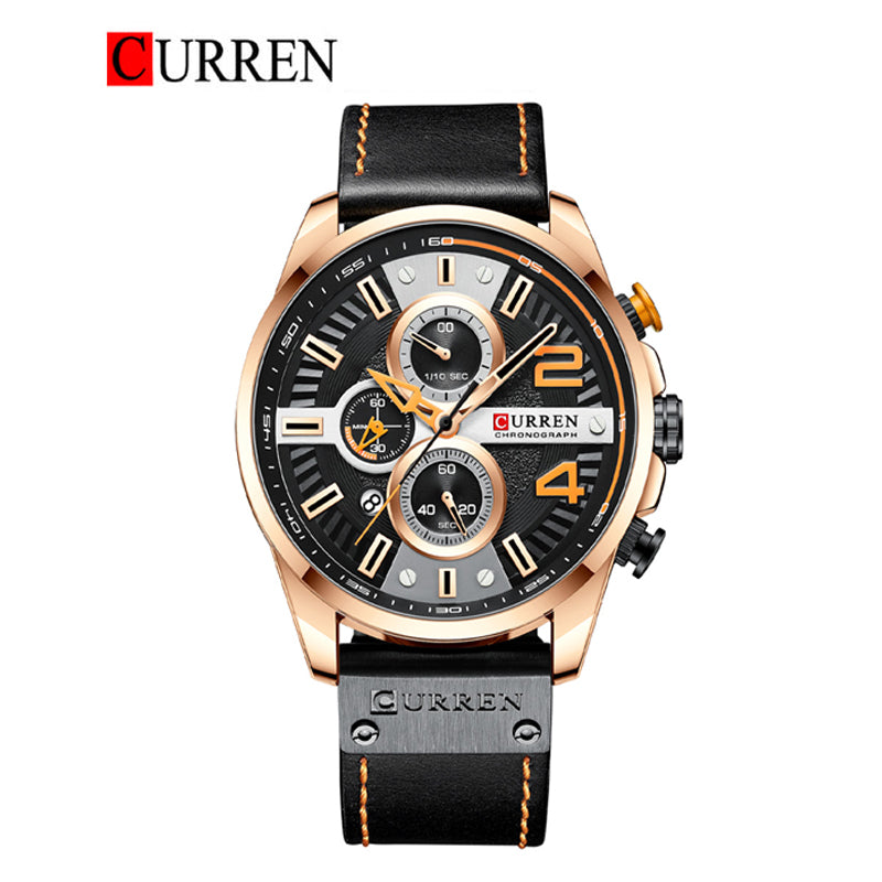 CURREN 8393 Men's Leather Straps Watch