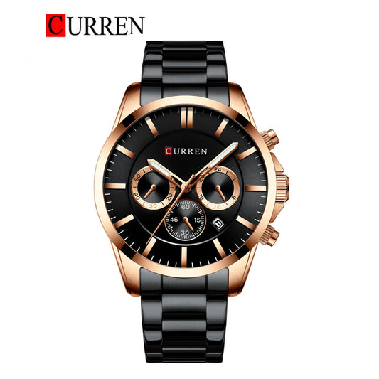 CURREN 8358 Men's Chronograph Steel Watch
