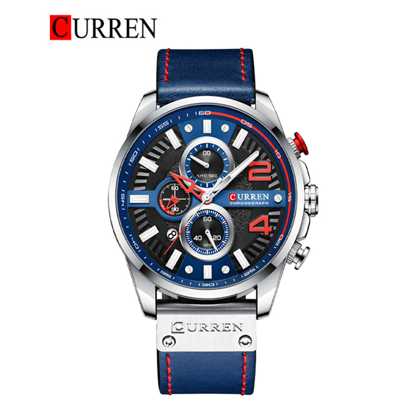 CURREN 8393 Men's Leather Straps Watch