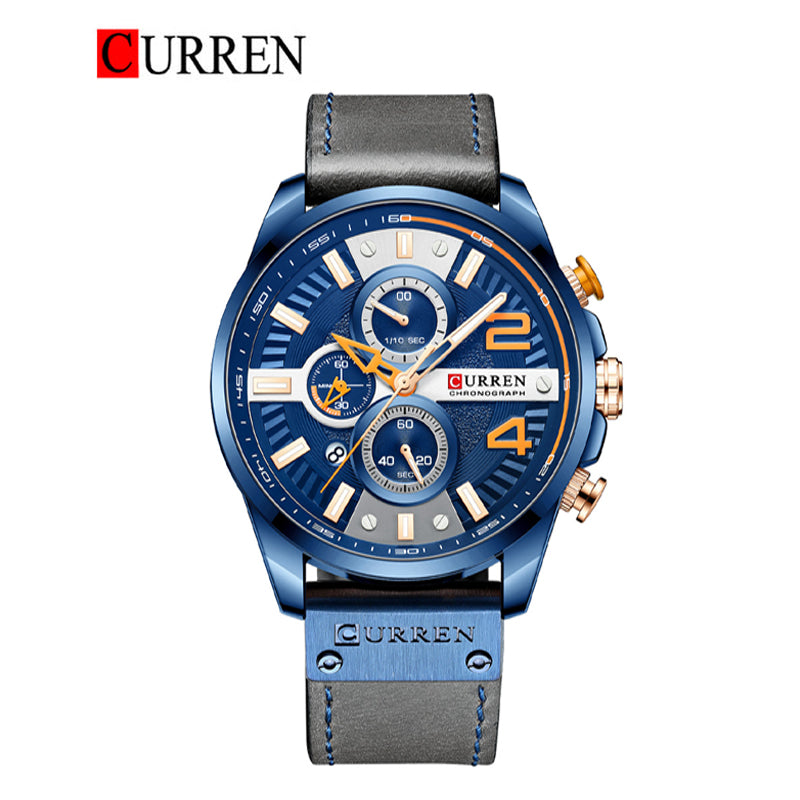 CURREN 8393 Men's Leather Straps Watch