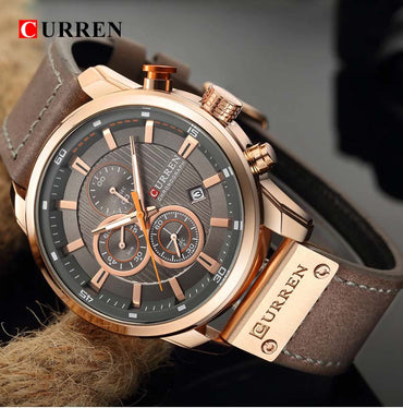CURREN 8291 Men's Leather Straps Watch