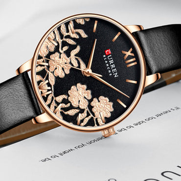 CURREN 9065 Women's Leather Straps Watch