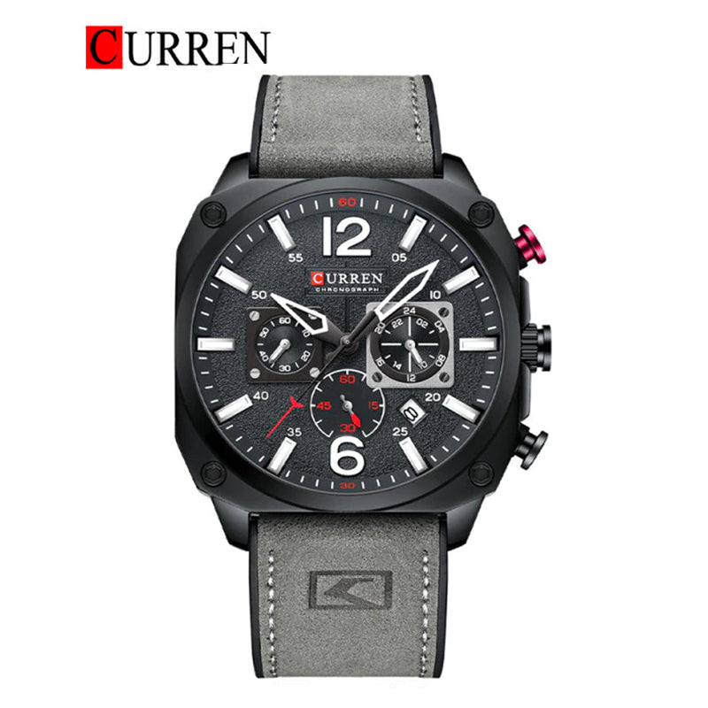 CURREN 8398 Men's Leather Straps Watch