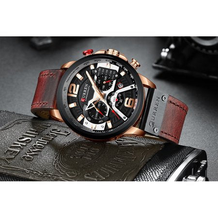 CURREN 8329 Men's Leather Straps Watch